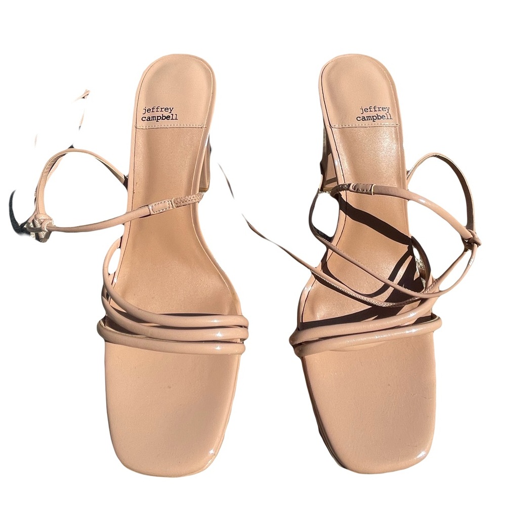 Jeffrey Campbell Beige Strappy Heels